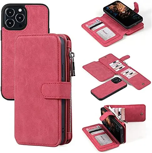 iPhone 13 Pro Max Leather Wallet Case