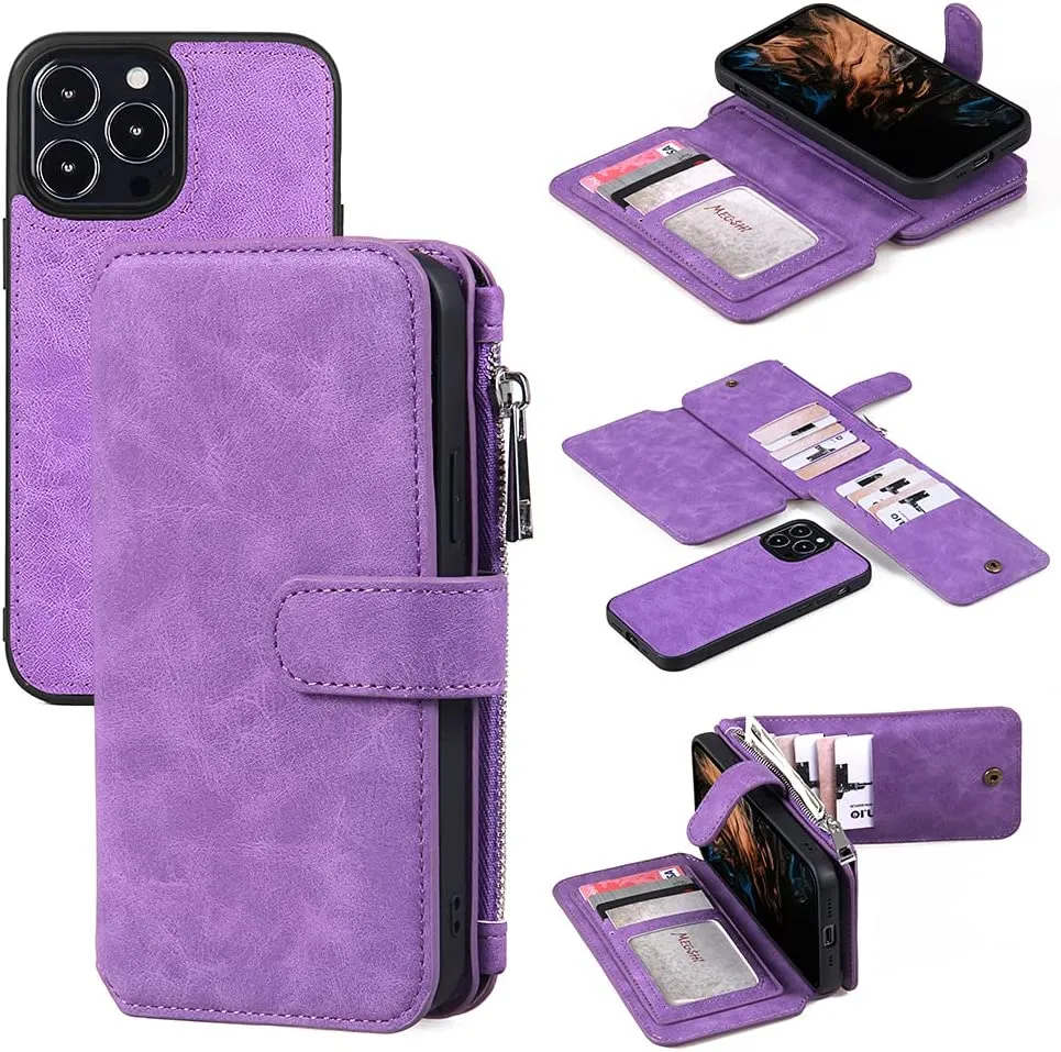 iPhone 13 Pro Max Leather Wallet Case