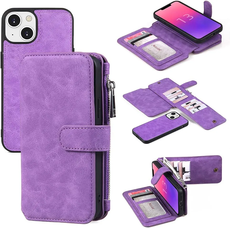 iPhone 13 Pro Max Leather Wallet Case