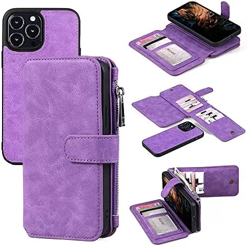 iPhone 13 Pro Max Leather Wallet Case