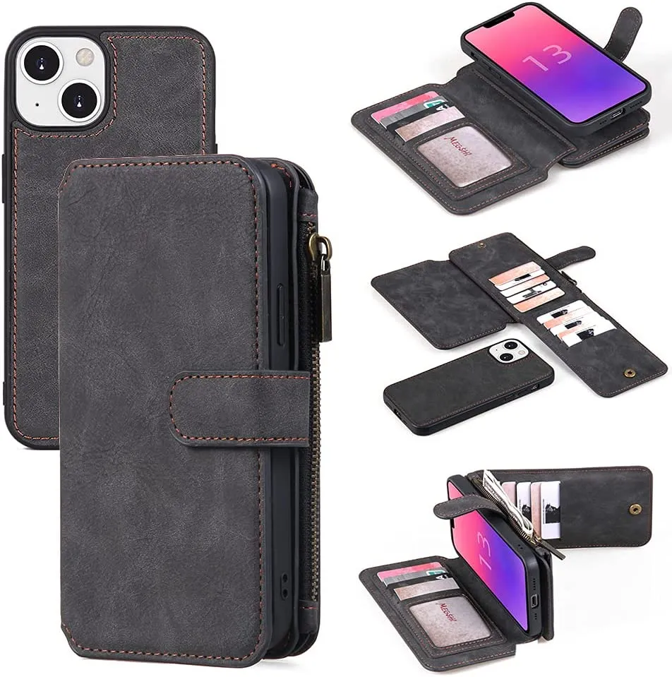 iPhone 13 Pro Max Leather Wallet Case