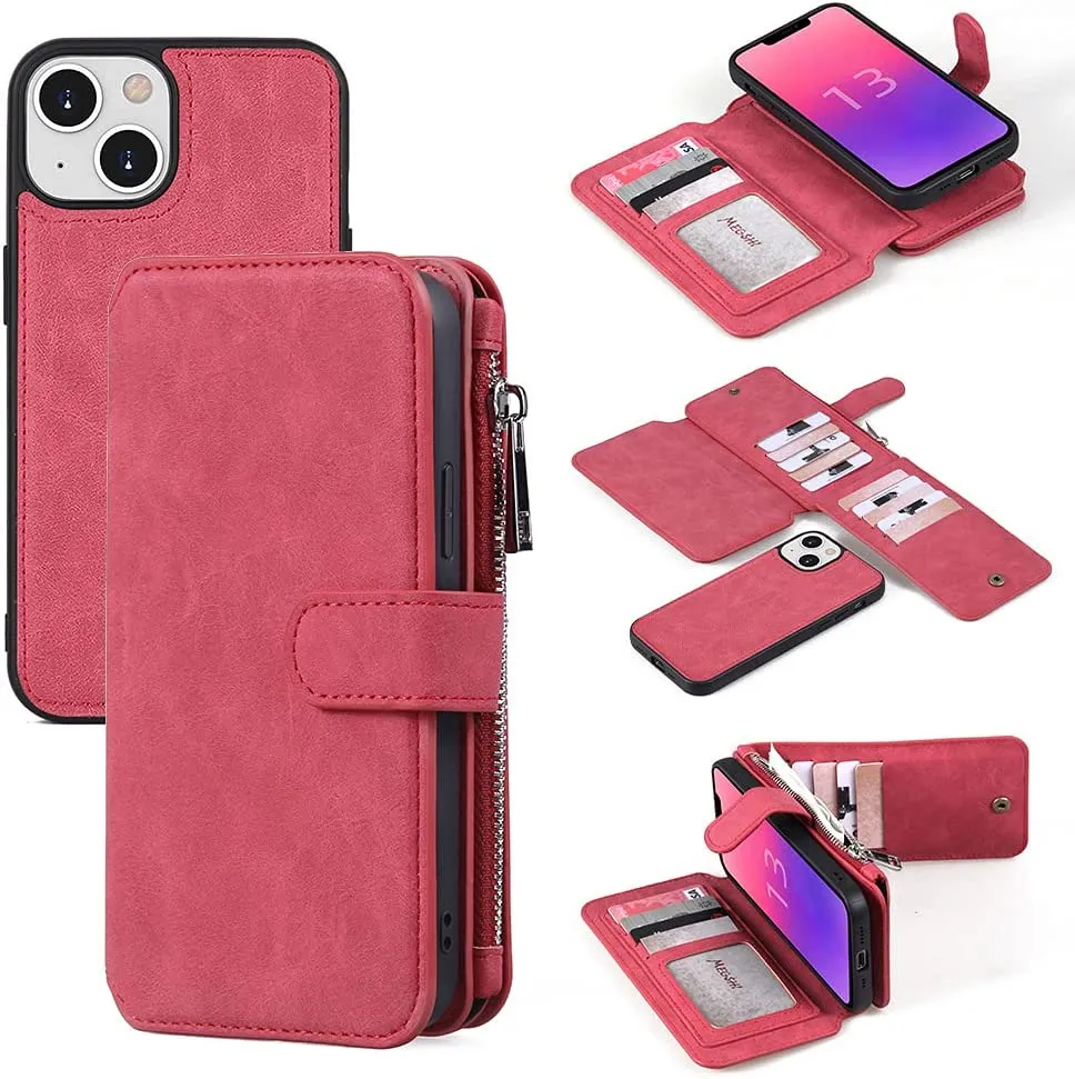 iPhone 13 Pro Max Leather Wallet Case