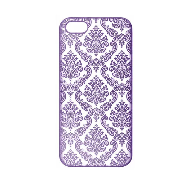 iPhone SE Case | iPhone 5S/5 Case, Ultra Slim Damask Vintage Case Cover - Purple