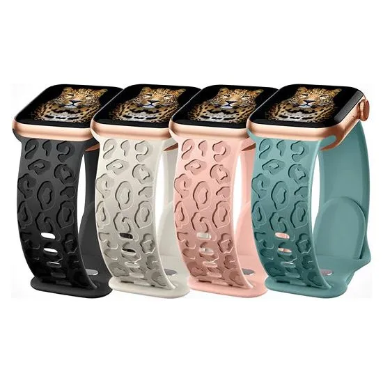 Iwatch Leopard Laser Cut Silicone Band