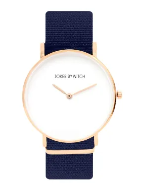 Joker & Witch Neo White Dial Blue NATO Strap Unisex Watch