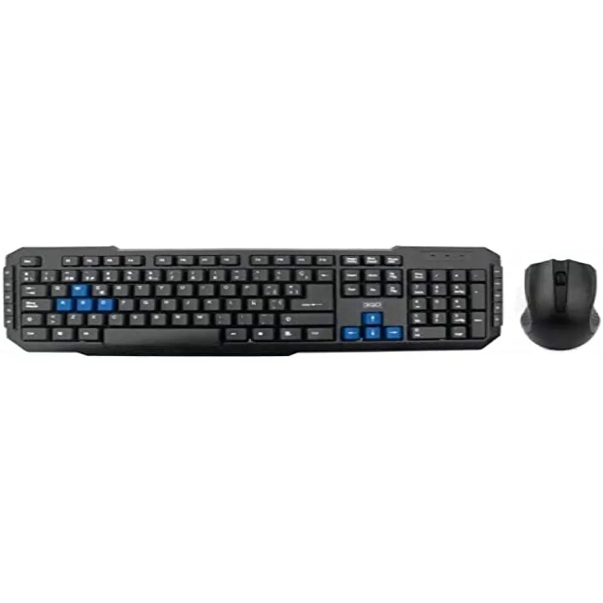 Keyboard and Mouse 3GO COMBODRILE2 Black Spanish Qwerty French