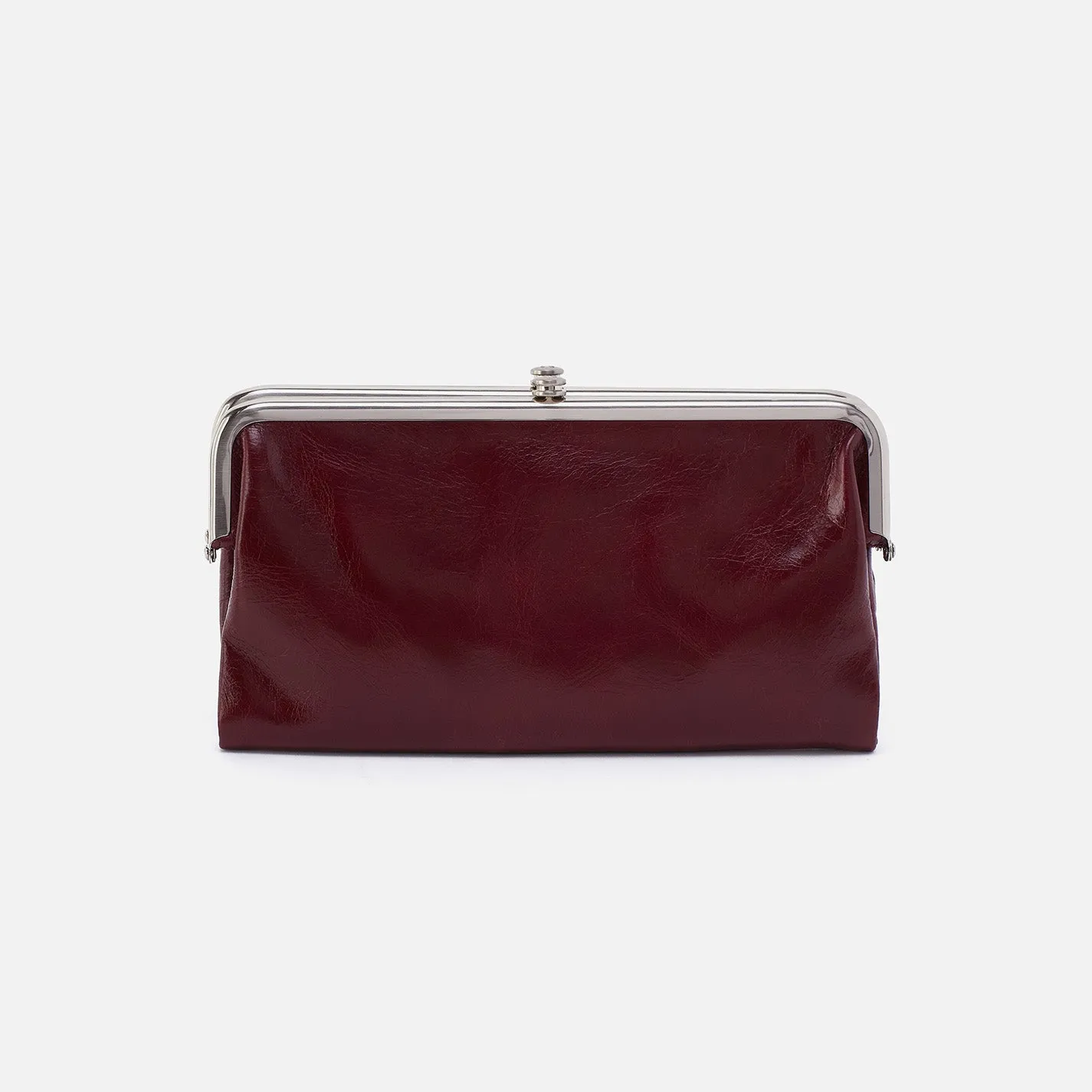 Lauren Clutch-Wallet In Polished Leather - Winterberry