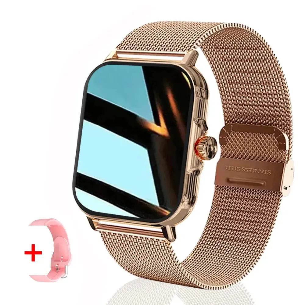 LAXASFIT Smart Watch Ladies Gift Full Touch Screen Sports Fitness Watch Men Bluetooth Talk Digital Smart Watch Wristwatch