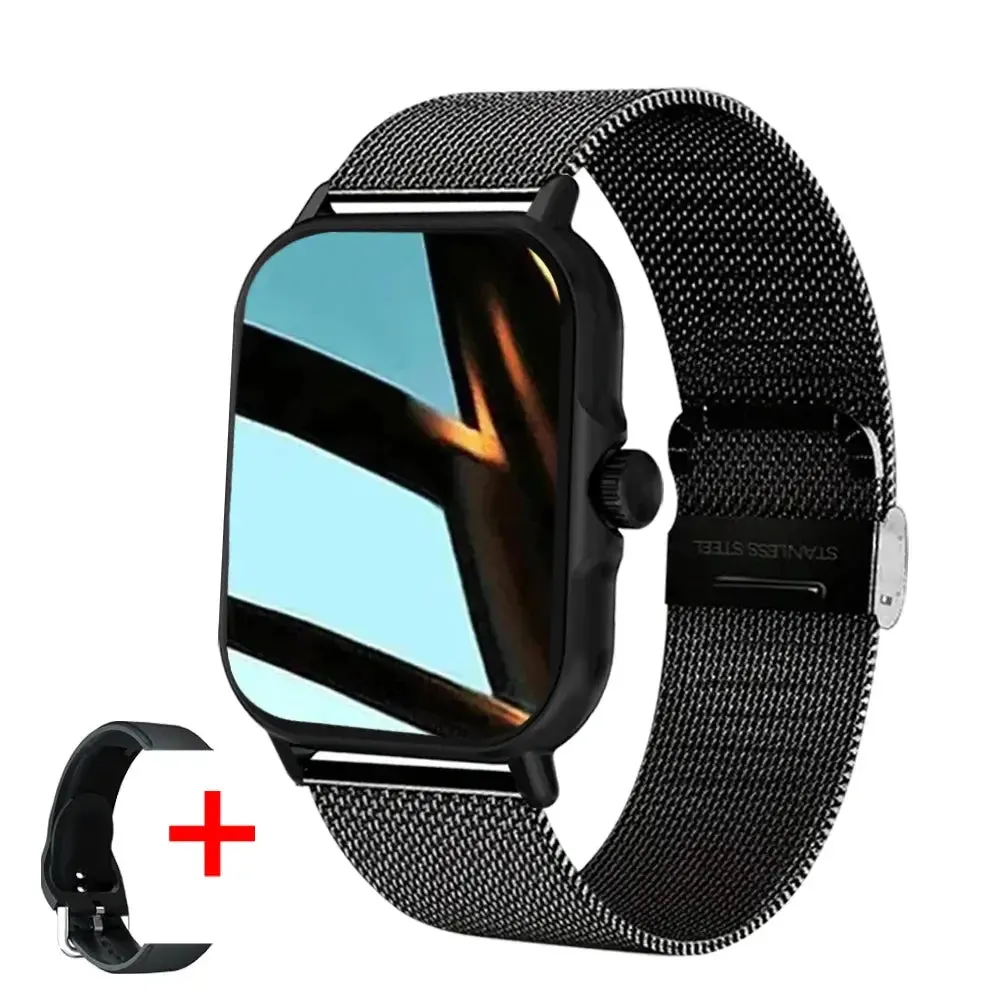 LAXASFIT Smart Watch Ladies Gift Full Touch Screen Sports Fitness Watch Men Bluetooth Talk Digital Smart Watch Wristwatch