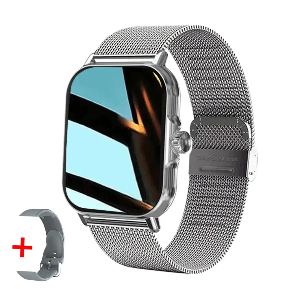 LAXASFIT Smart Watch Ladies Gift Full Touch Screen Sports Fitness Watch Men Bluetooth Talk Digital Smart Watch Wristwatch