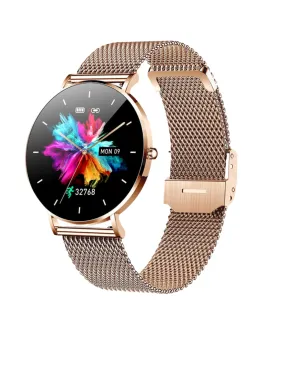 Leah – Women's Ultra-Thin Smartwatch with Full Touch Display and Versatile Fitness Features