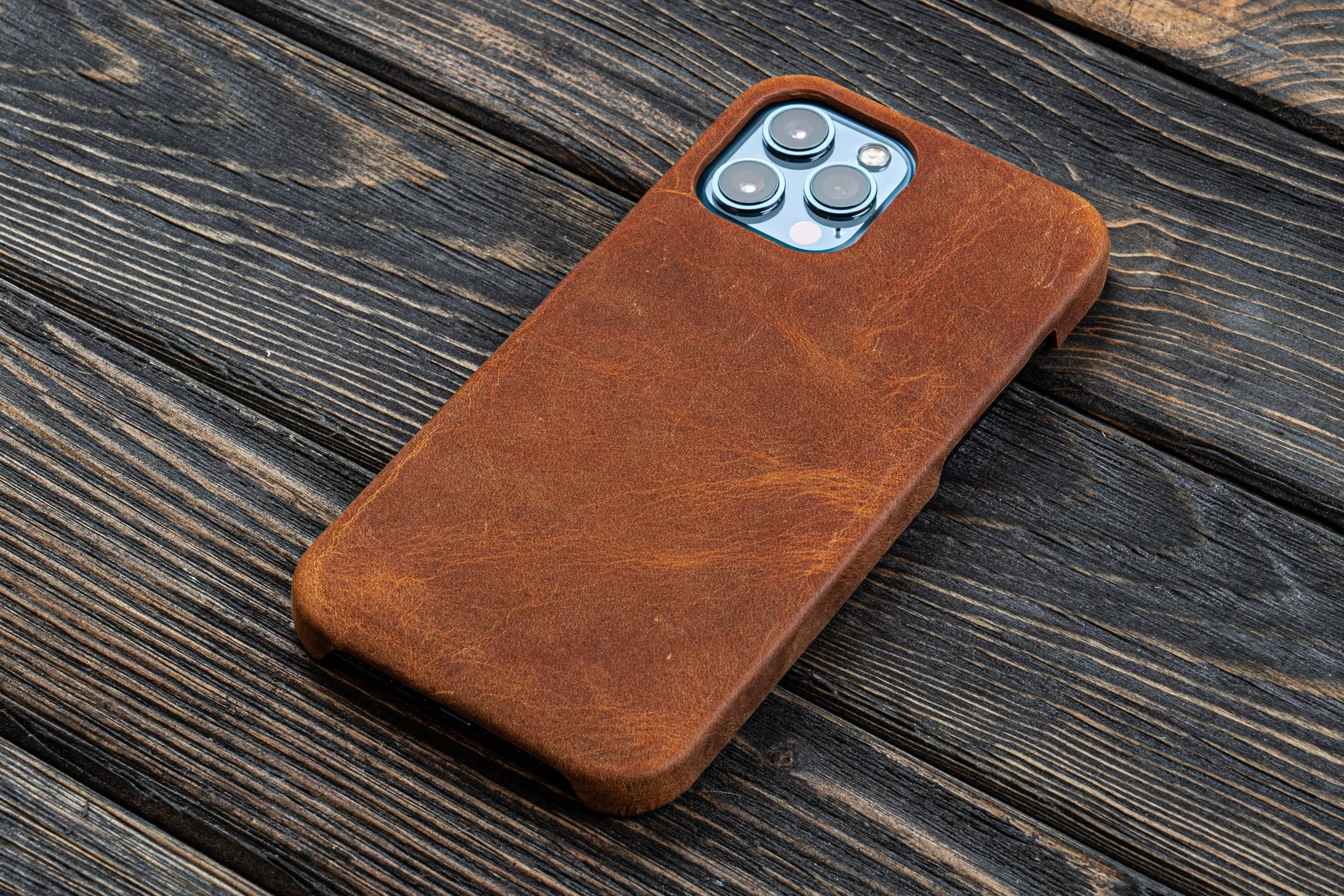 Leather iPhone 12 Mini (5.4") Hard Back Cover - Compatible with MagSafe