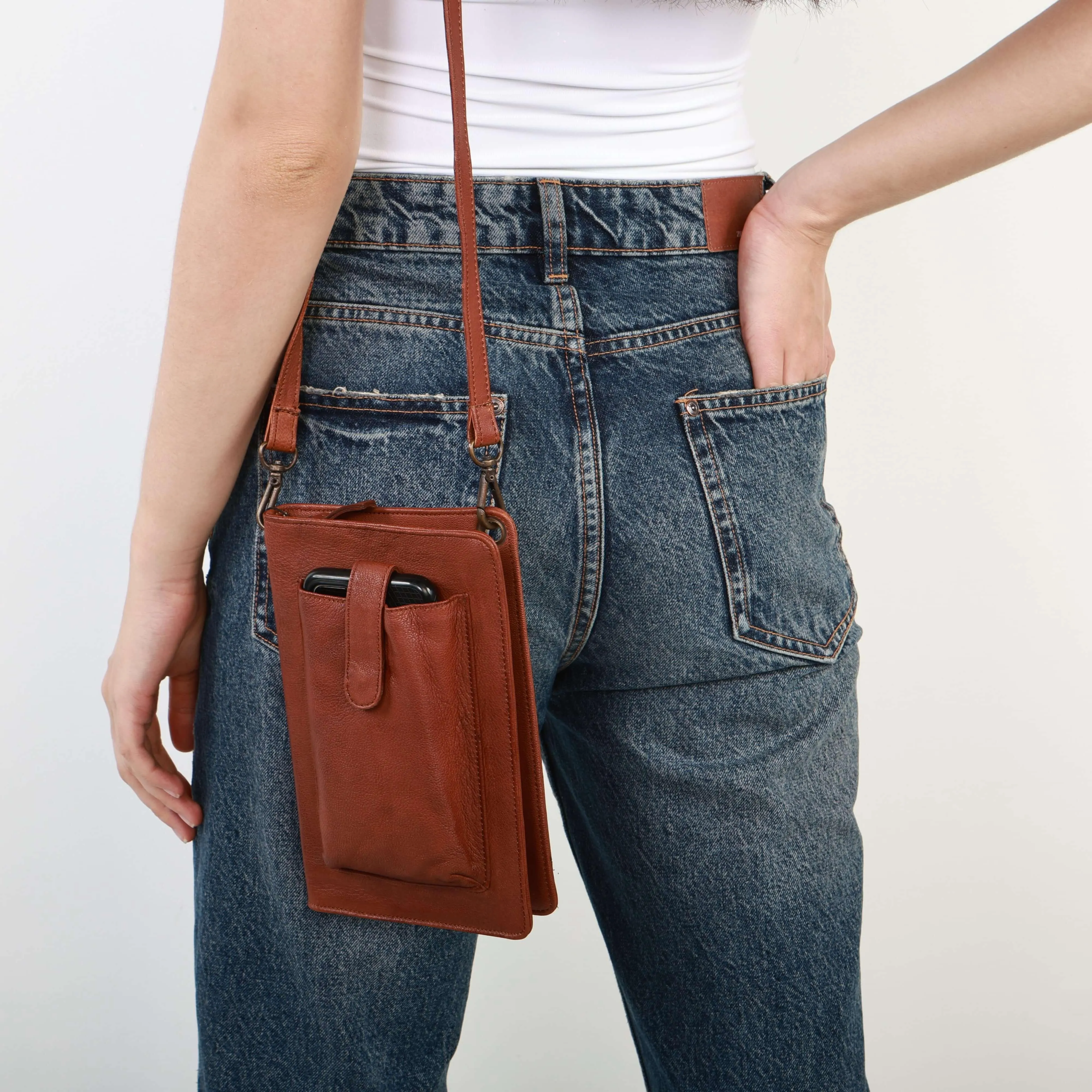 Leather Up Crossbody Wallet