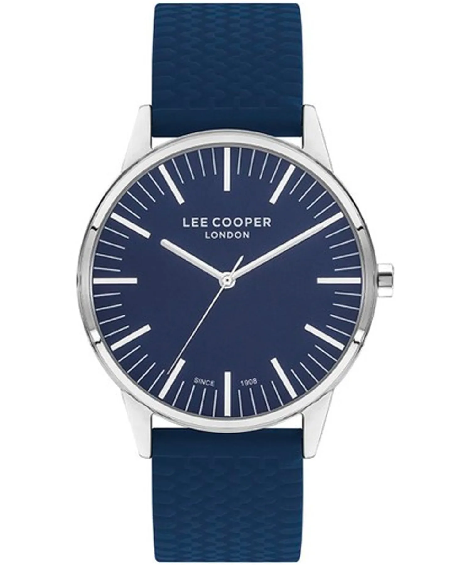 Lee Cooper  Men's Watch Blue Dial Blue Silicone Strap, LC07715.399