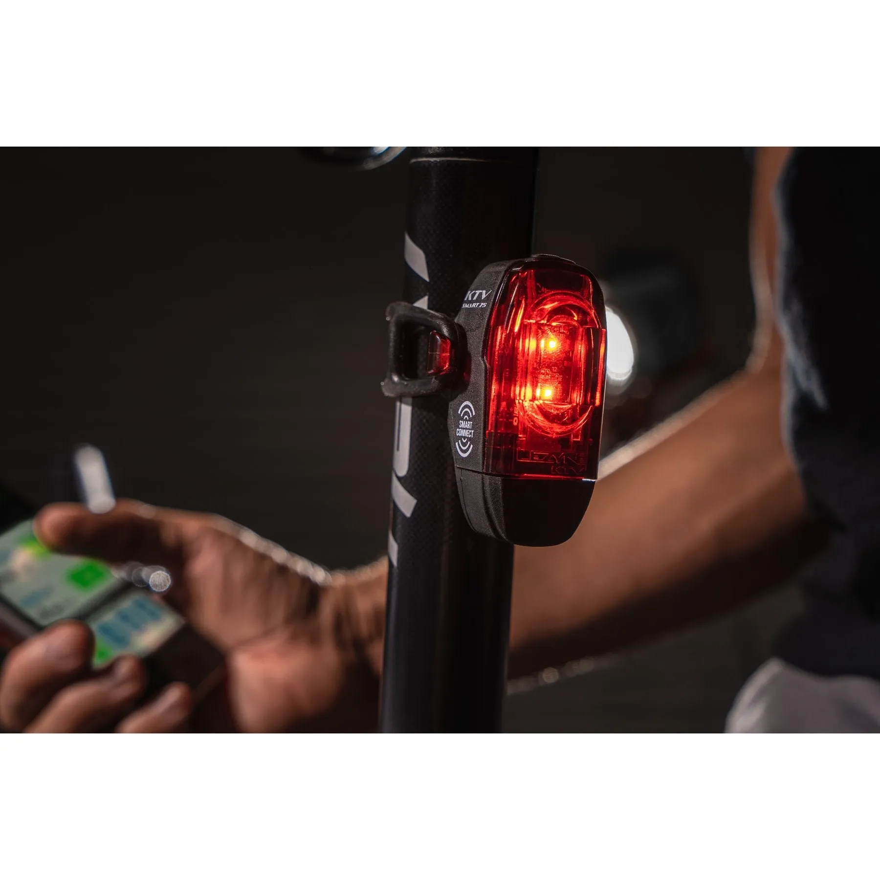 Lezyne Connect Smart 1000XL Headlight and KTV Pro Smart Taillight Pair, Black