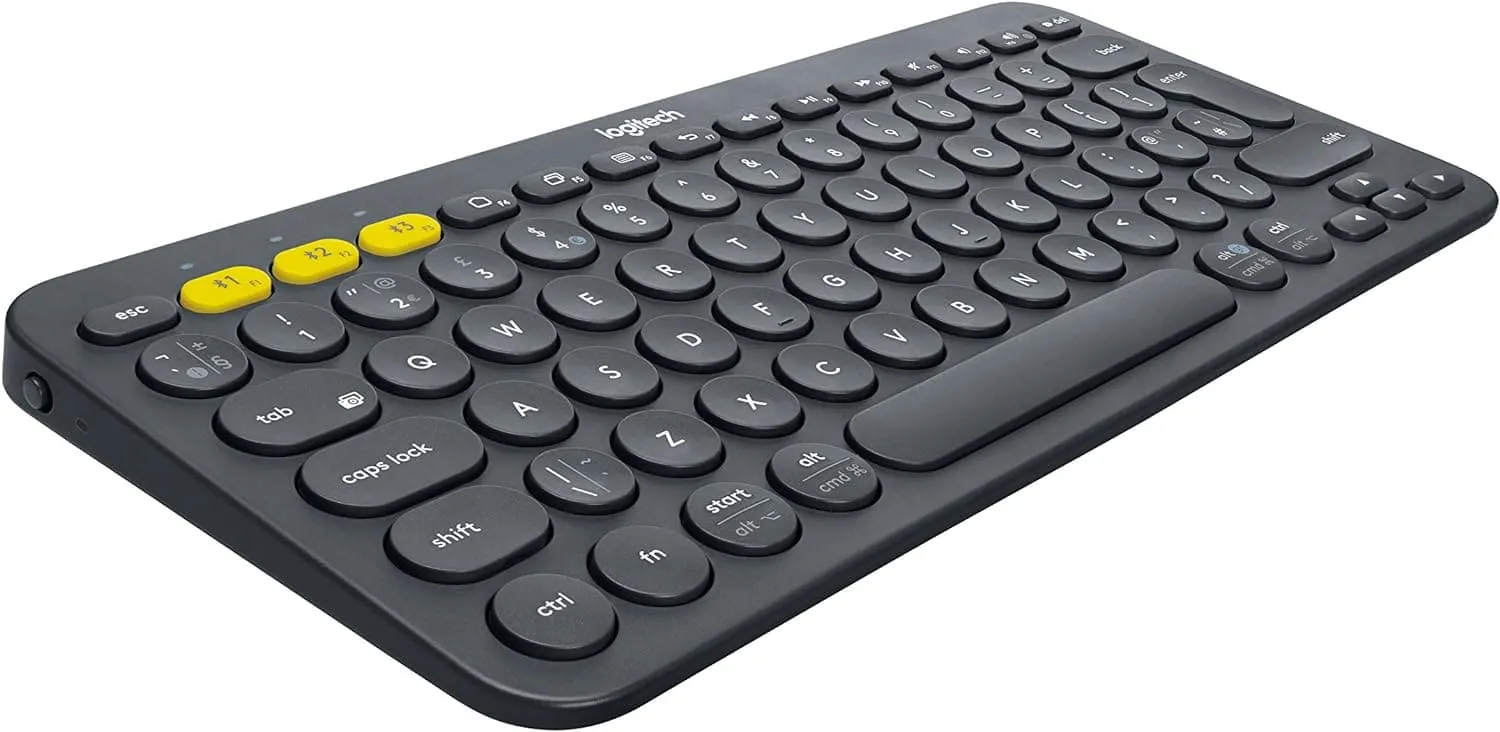 Logitech K380 Wireless Keyboard, QWERTY UK Layout - Black