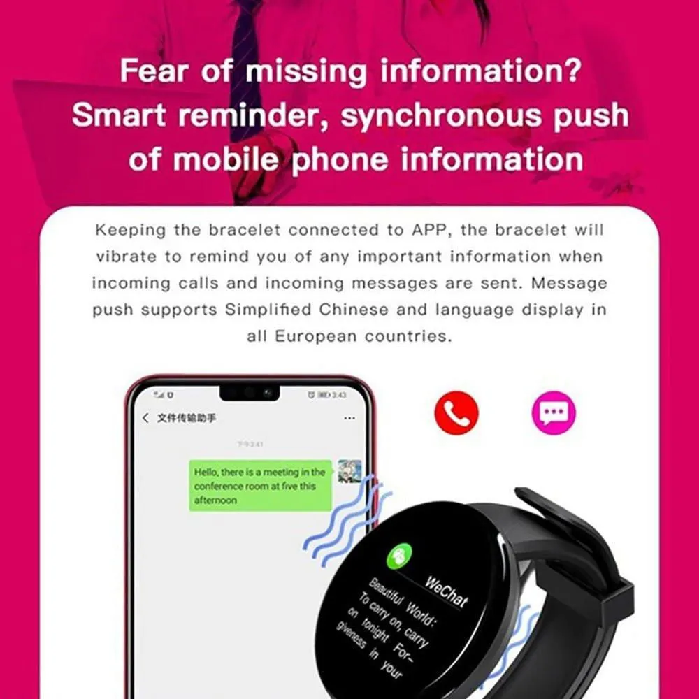 LovelyRLovely Smart Blood Pressure Heart Rate Monitor Watch