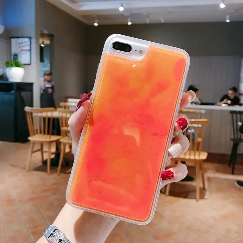 Luminous Neon Sand Case For iPhone