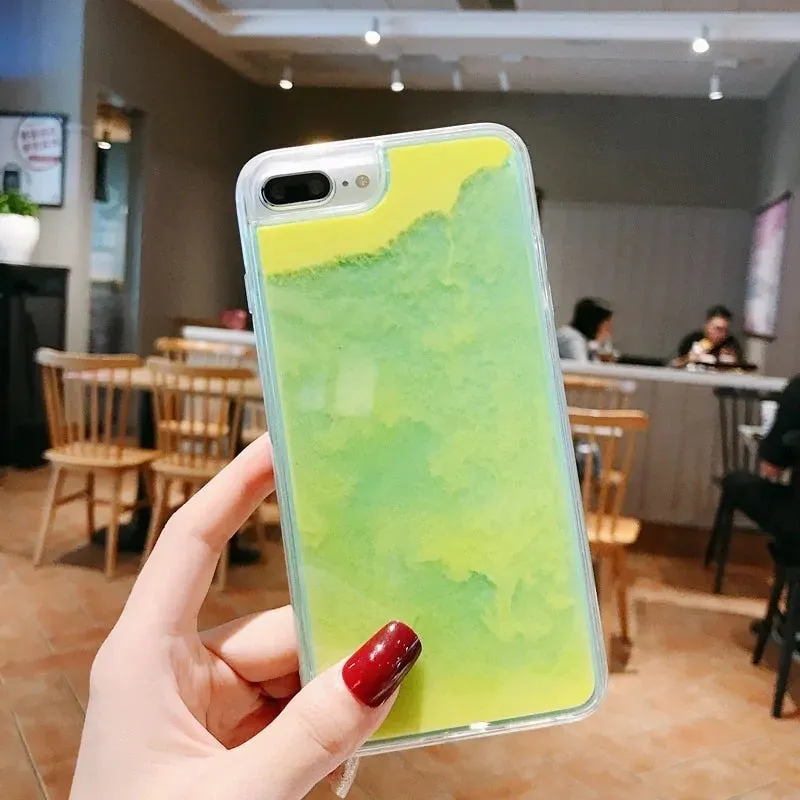 Luminous Neon Sand Case For iPhone