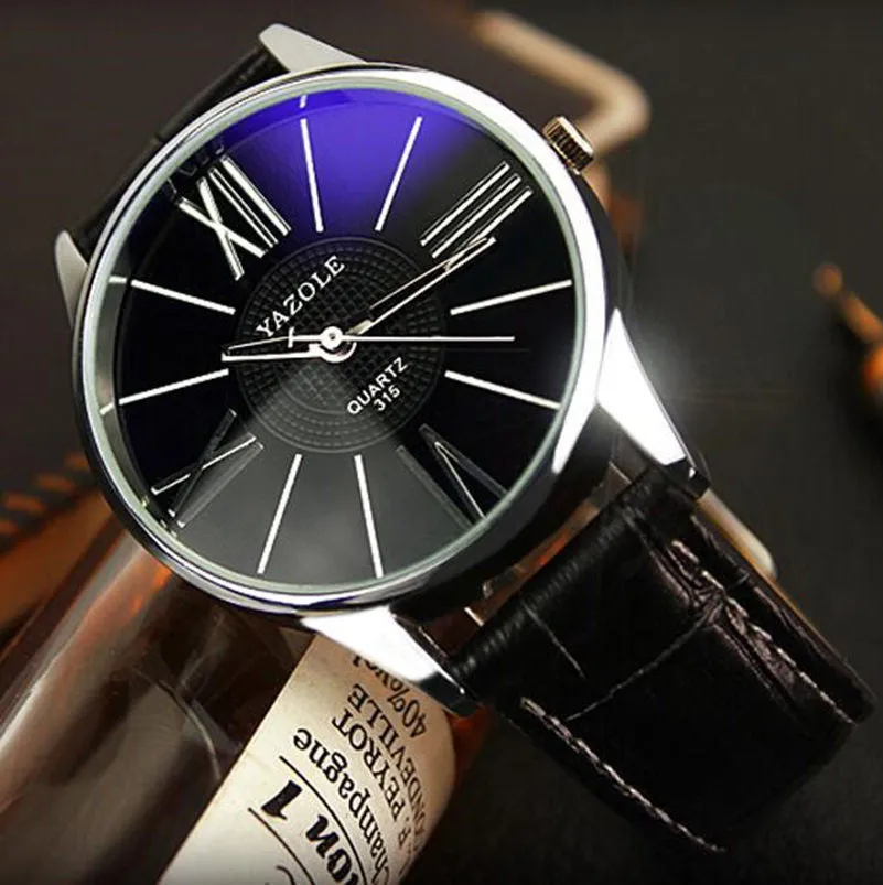 Luxury brand quartz watch Casual Fashion Leather watches