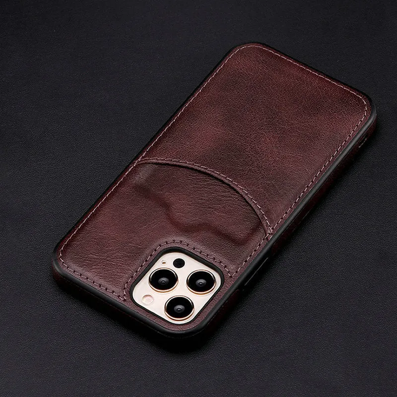 Luxury PU Leather Case With Wallet Credit Card Slot for IPhone