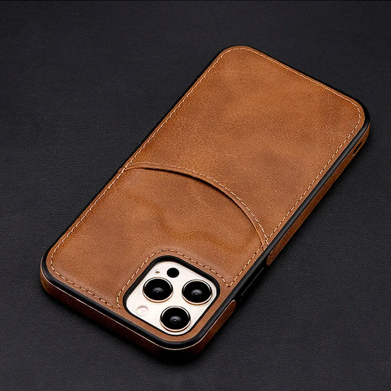 Luxury PU Leather Case With Wallet Credit Card Slot for IPhone