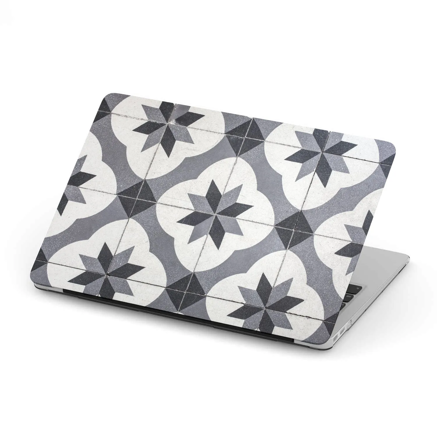 Macbook Hard Shell Case - Black & White Mosaic Tiles