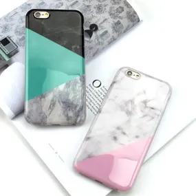 Marble Meets The Fashion Colors iPhone Case