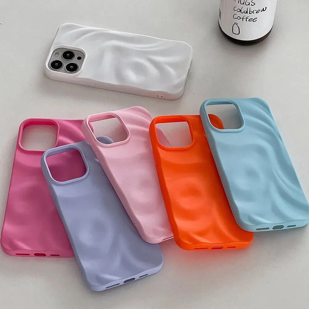 Matte Wrinkle Irregular Case for iPhone 0.1