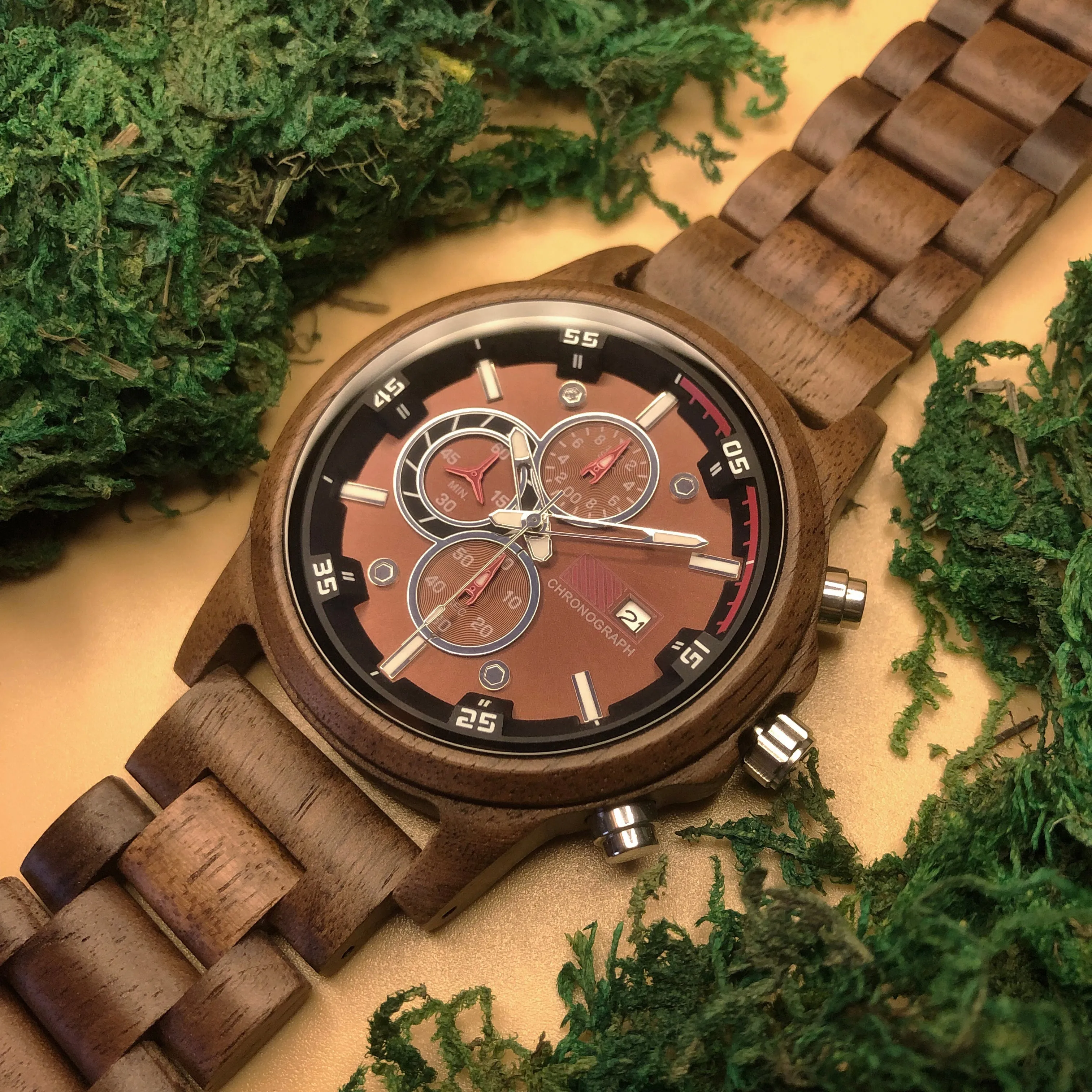 Melbourne - Walnut Chronograph