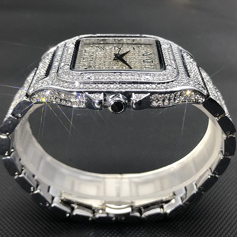 Men's Gold or Silver Square Luxury Watch by Miss Fox