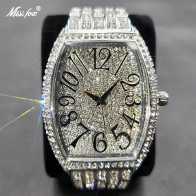 Men's Popular Tonneau Diamond Luxury Watch by Miss Fox