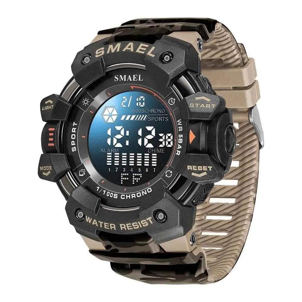 Men's Simple Watches 1JWS0433 Military Waterproof Digital Wristwatches