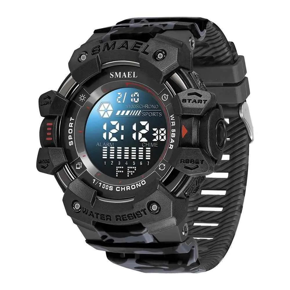 Men's Simple Watches 1JWS0433 Military Waterproof Digital Wristwatches