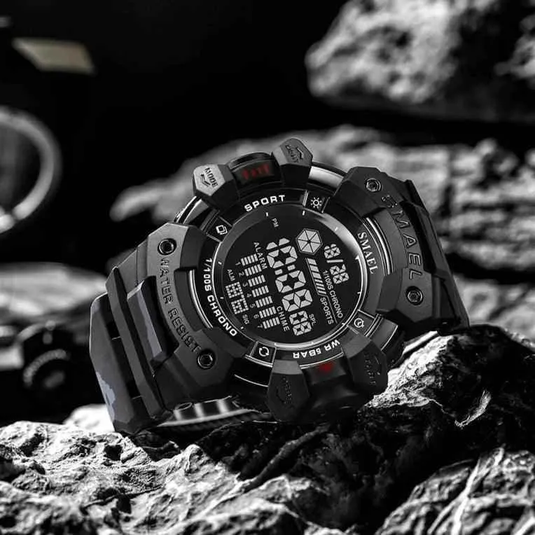 Men's Simple Watches 1JWS0433 Military Waterproof Digital Wristwatches