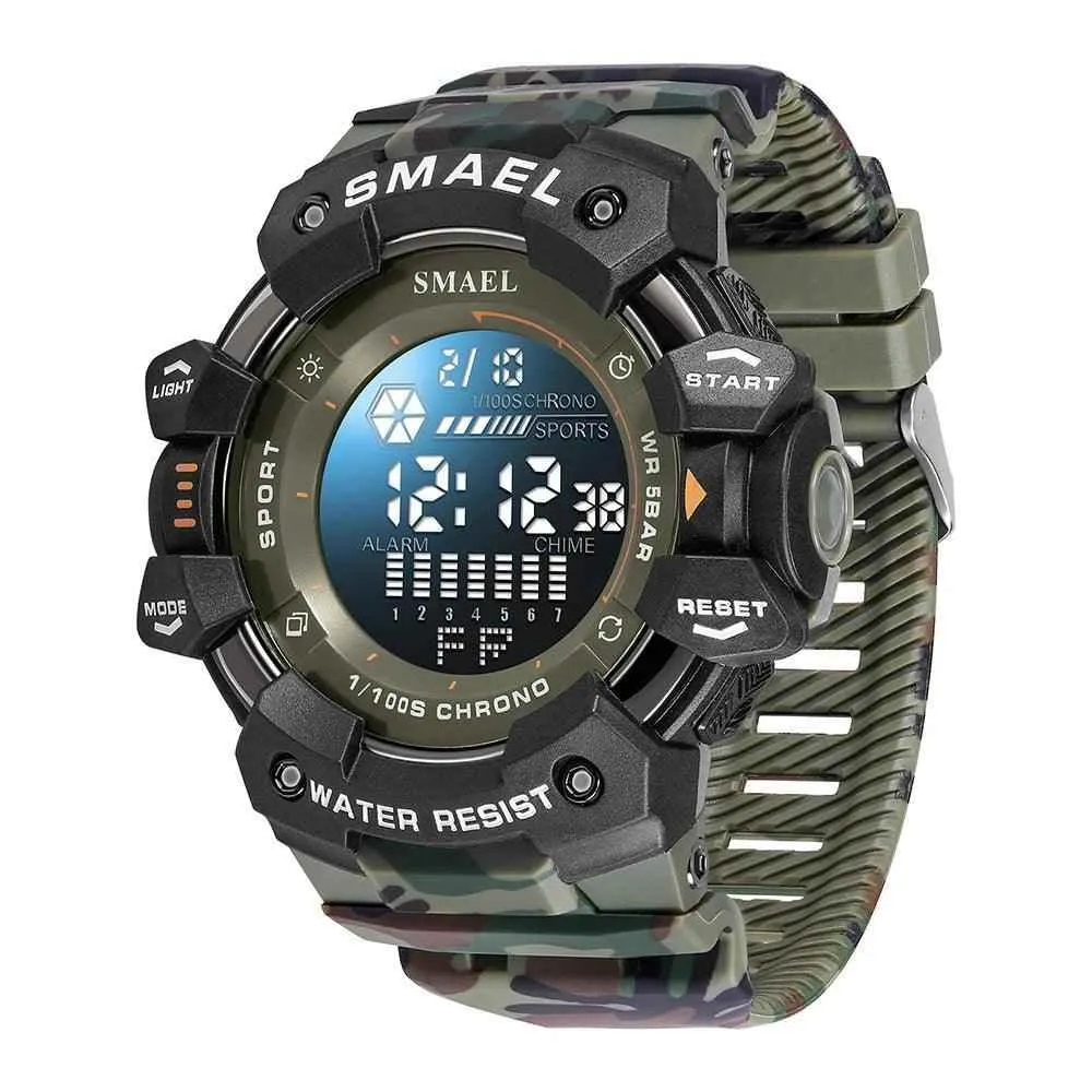 Men's Simple Watches 1JWS0433 Military Waterproof Digital Wristwatches