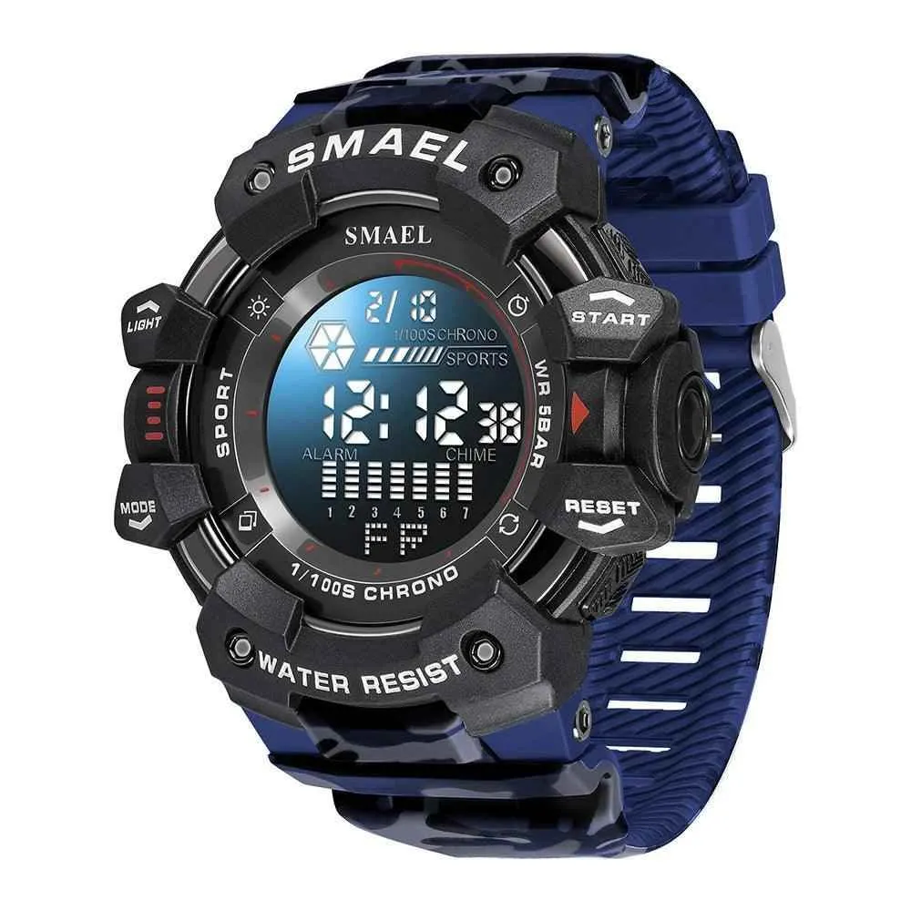 Men's Simple Watches 1JWS0433 Military Waterproof Digital Wristwatches