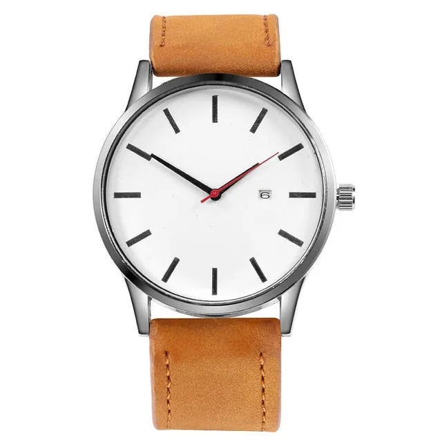 Men's Watches Fashion Leather Quartz Watch Men Casual Sports Male erkek kol saati Wristwatch Montre Hombre Relogio Masculino