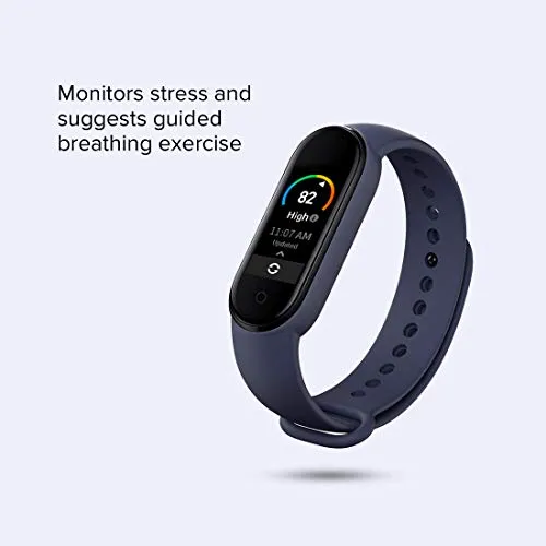 Mi Smart Band 5 – India’s No. 1 Fitness Band, 1.1-inch AMOLED Color Display, Magnetic Charging, 2 Weeks Battery Life, Personal Activity Intelligence (PAI), Women’s Health Tracking