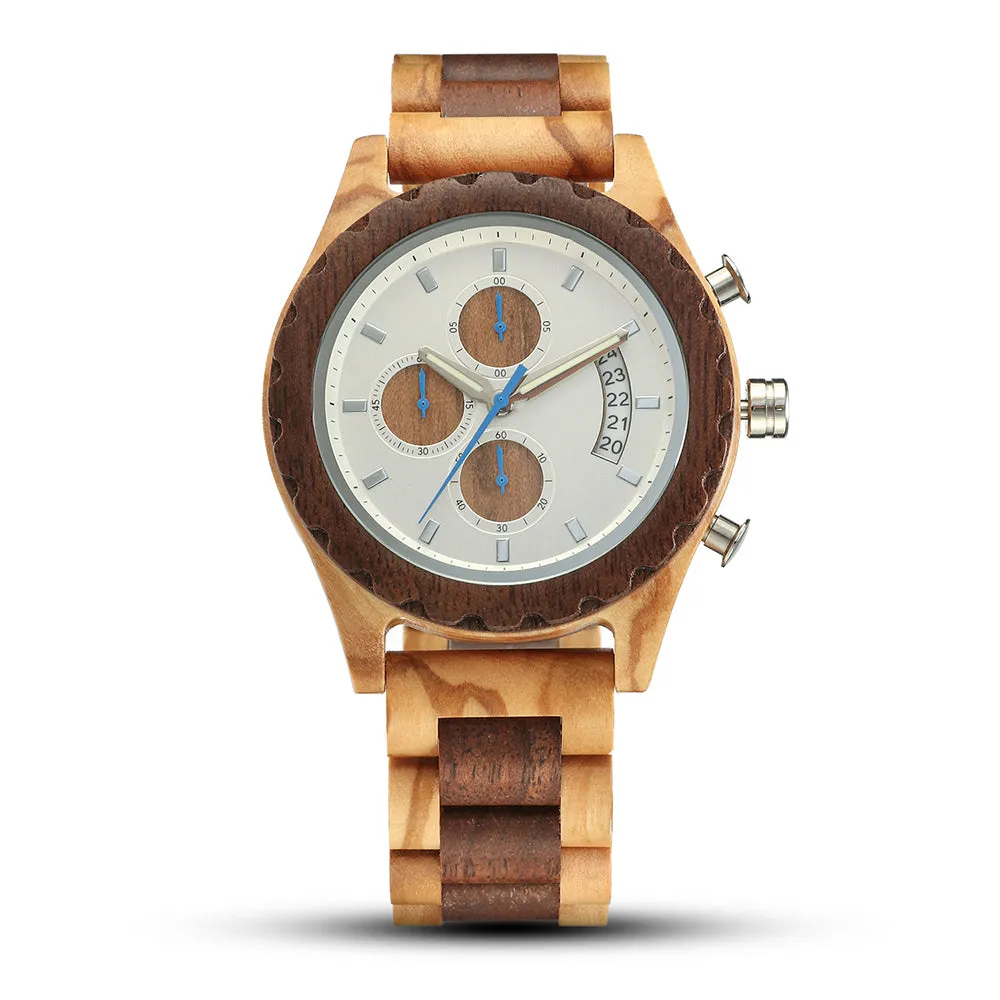 Monge - Walnut & Olive Chronograph