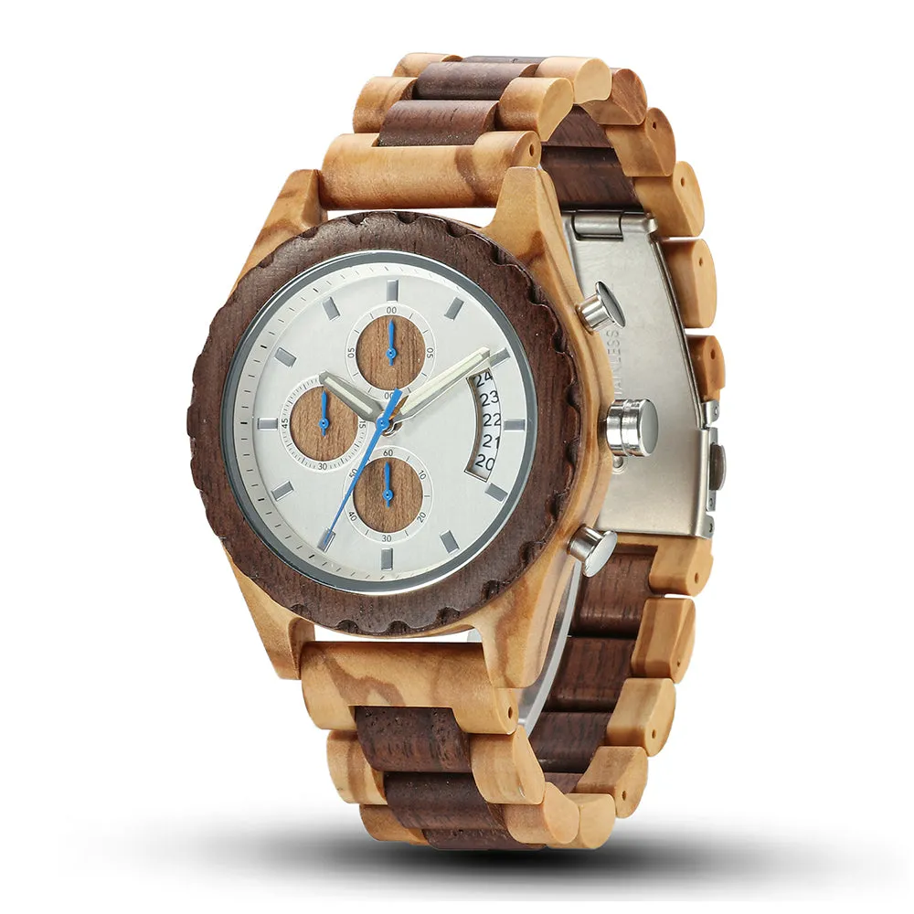 Monge - Walnut & Olive Chronograph