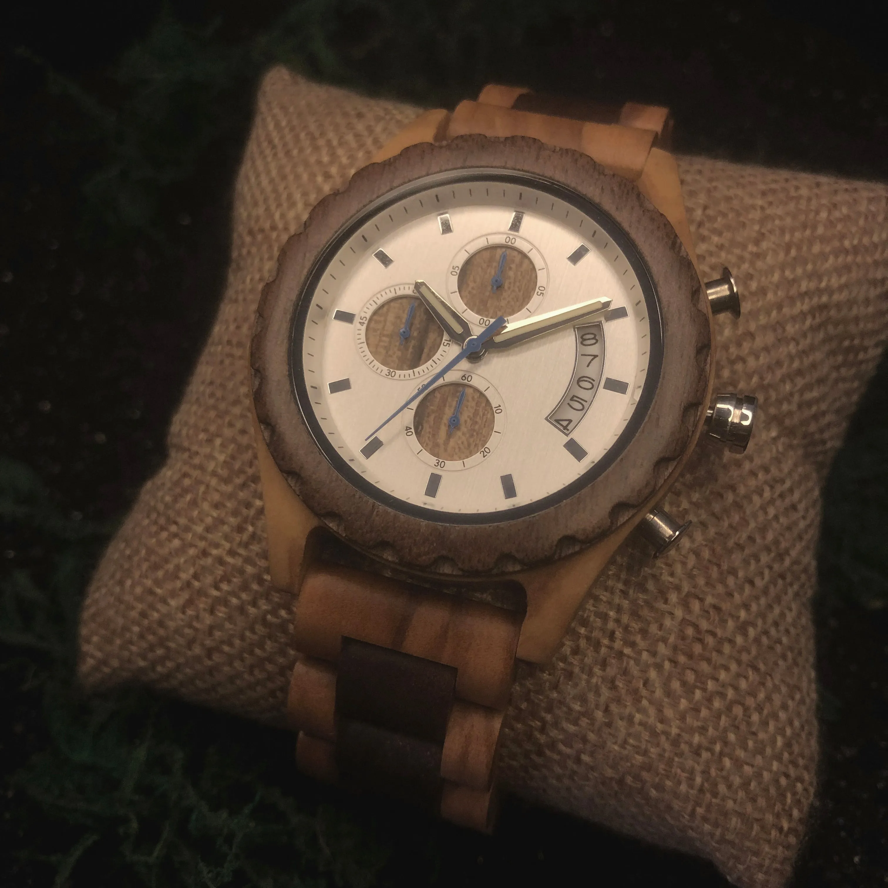 Monge - Walnut & Olive Chronograph