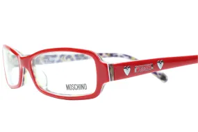 Moschino MO02002 Red Silver Hearts Acetate Designer Italy Eyeglasses