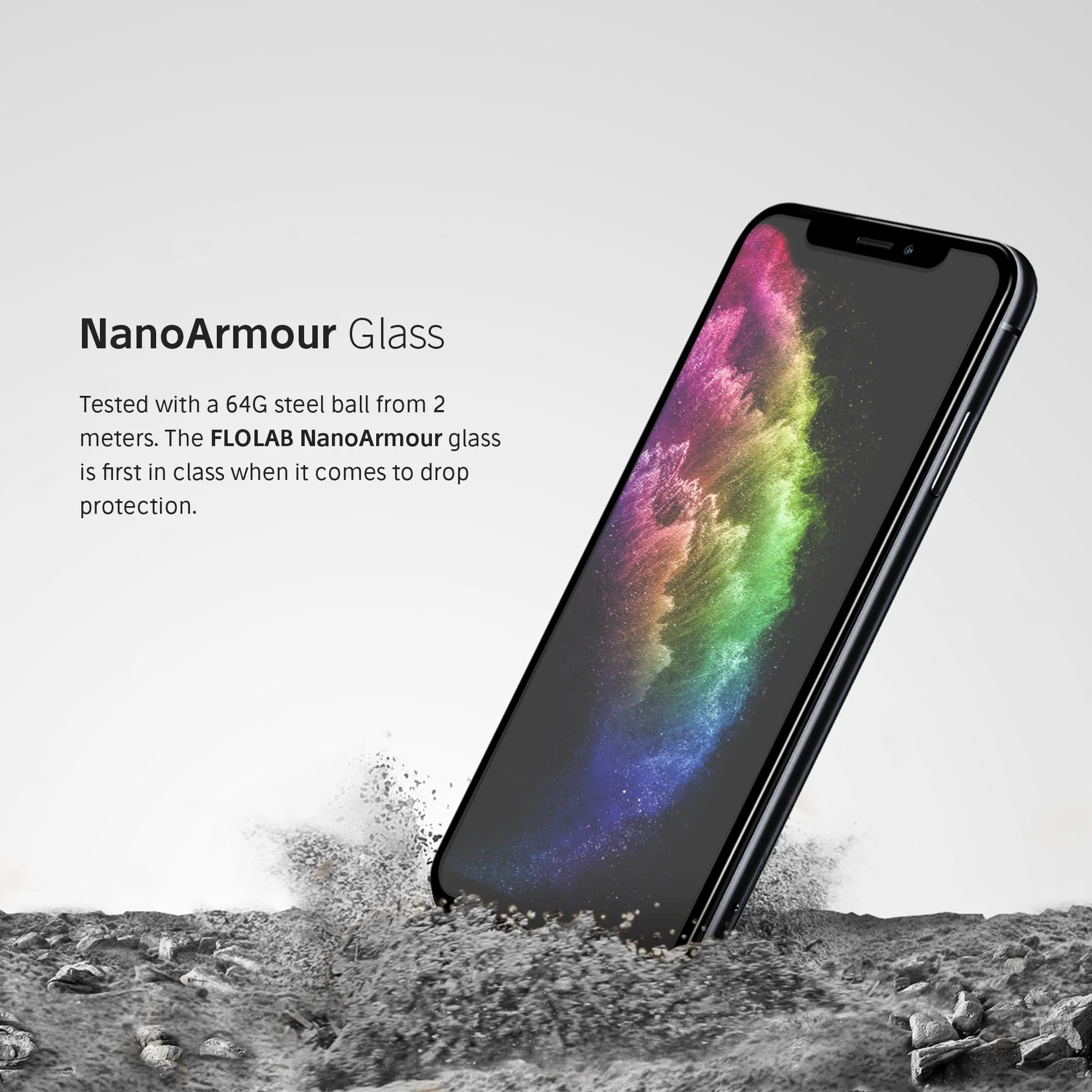 NanoArmour iPhone XS Anti Glare Screen Protector Case Friendly