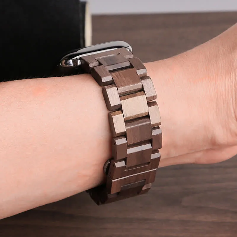 Natural Walnut Wooden Strap Watch Band