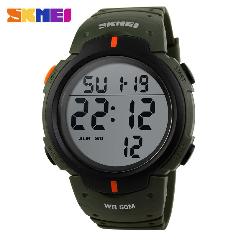 New 2016 Men Sports Watches 50M Waterproof Fashion Casual Digital LED Military Multi-Function Wristwatches