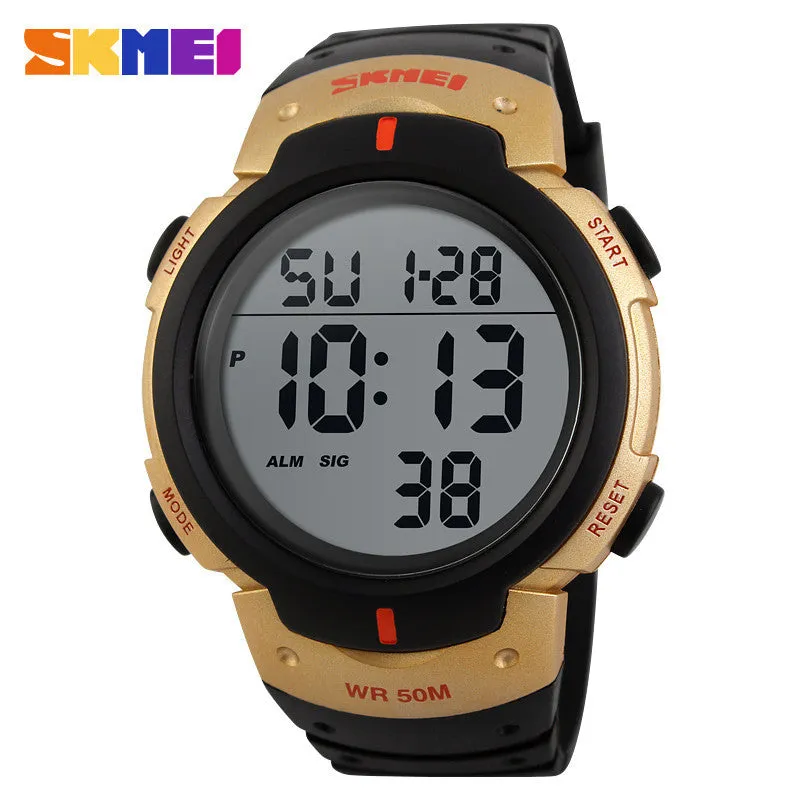 New 2016 Men Sports Watches 50M Waterproof Fashion Casual Digital LED Military Multi-Function Wristwatches