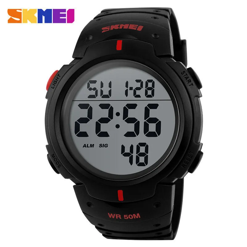 New 2016 Men Sports Watches 50M Waterproof Fashion Casual Digital LED Military Multi-Function Wristwatches