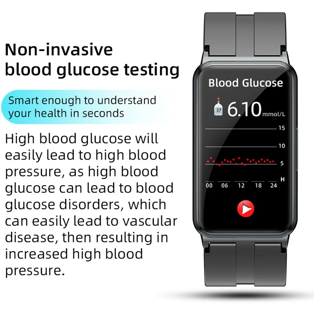 New Blood Glucose Sugar Smart Band Watch