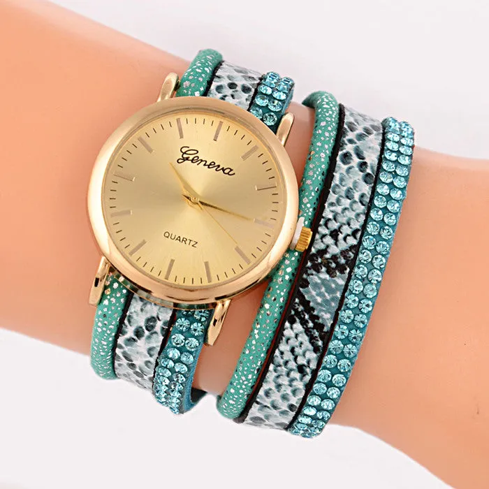 New Fashion Snake Grain Bracelet Women Watch Women Wristwatch Ladies Quartz Watch